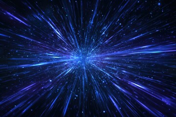 Fototapeta premium Abstract cosmic explosion radiating from center