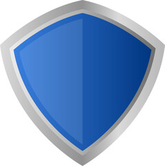 metal shield vector. symbol, protection, security