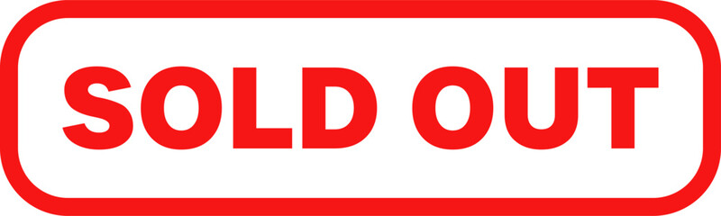 sold out label stamp vector