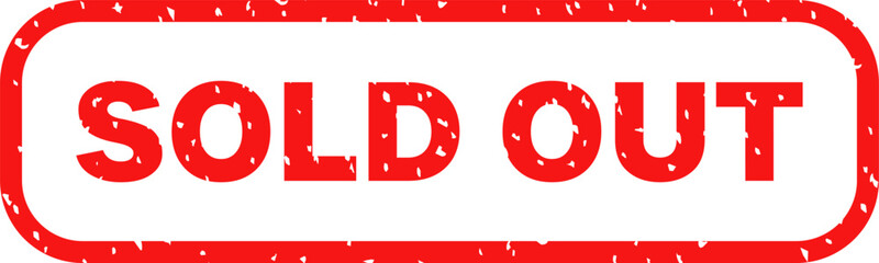 sold out label stamp vector