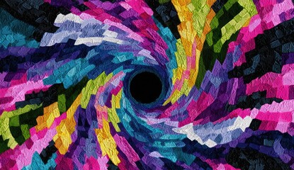 Vibrant, swirling abstract pattern