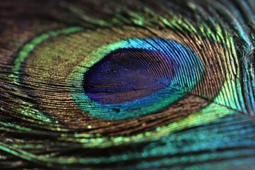 Close-up peacock feather detail (2)