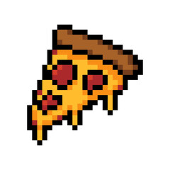 8-Bit Pixel Art Pizza Icon