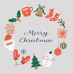 クリスマス素材のリース