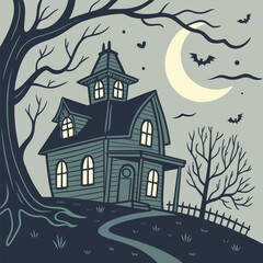 Halloween Vector Icons Bundle | Pumpkin, Ghost, Bat, Witch Hat, Haunted House, Skull & Tombstone Silhouette Set