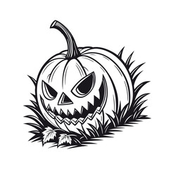 Halloween Vector Icons Bundle | Pumpkin, Ghost, Bat, Witch Hat, Haunted House, Skull & Tombstone Silhouette Set