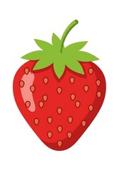 Obraz premium Strawberry isolated on white background