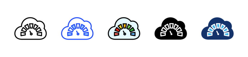 Fototapeta premium Performance Monitoring Icon Collection With Multiple Styles