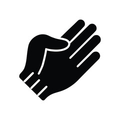 hand holding vector icon on whitr background