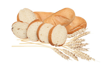 artisanal bread composition with wheat and flour demonstrating baking traditions