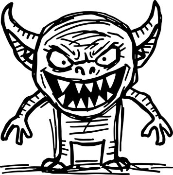 Cartoon Goblin Monster Illustration
