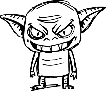 Cartoon Goblin Monster Illustration