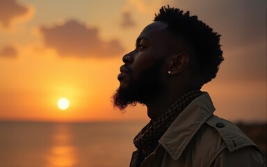 Dreaming Young African Man. High quality