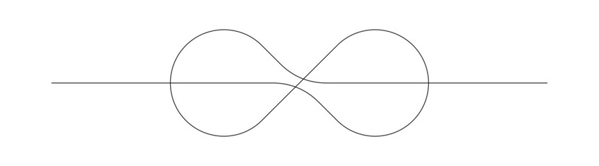 Lemniscate with Straight Line - Infinity Symbol