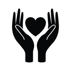 Obraz premium Charity Donation Hands Icon