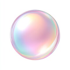 A smooth, iridescent sphere, soft pastel hues