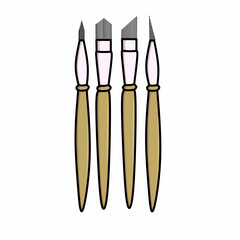Vector Art Painting Brush with various forms