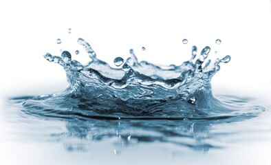 Water splash on white background (1)