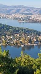 Fototapeta premium ioannina city and lake in the mornign
