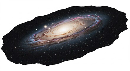 Prachtige spiraalvormige Melkweg toont helder kosmisch licht. AI Generated