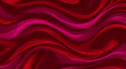 Obraz premium Vibrant Abstract Red and Pink Wavy Background.