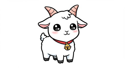 Schattig geitje vrolijk kijkt zacht licht. AI Generated