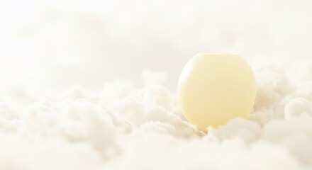 Zachte zeep rust zacht op wolken wit. AI Generated