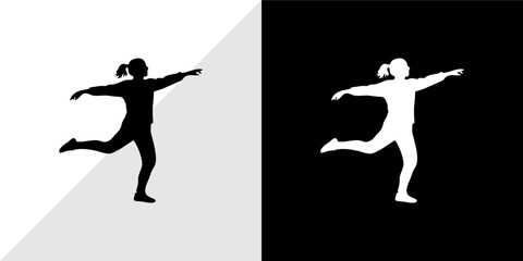 silhouette of a girl