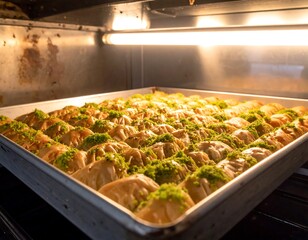 Baklava in oven
