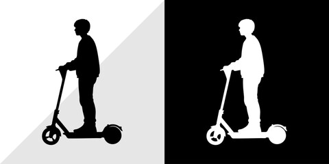 silhouette of a man with a suitcase