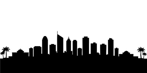 Naklejka premium city skyline vector