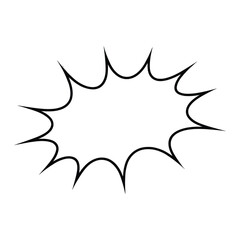 A simple speech bubble illustration, perfect for comic designs, conversation themes, or minimalist art projects with a clean aesthetic