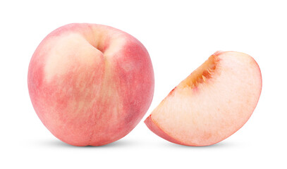 Pink Peach isolated on transparent png ( image from camera)