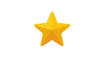 Obraz premium Golden star icon, simple and bright
