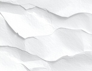 Ripped white paper abstract background shows layers and soft shadows. A simple, minimalistic texture ideal for backgrounds or overlays