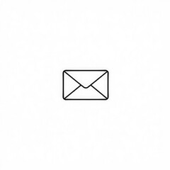 Line art mail icon with transparent background PNG and JPEG image for your business	