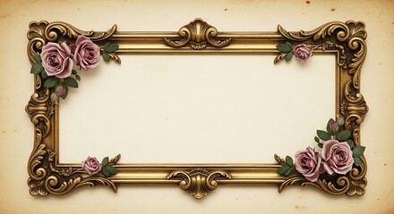 Ornate Frame with Rose Accents
