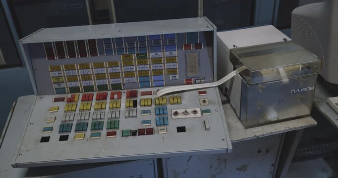 Chernobyl Nuclear Power Plant - Control Panel Of The Nuclear Power Plant - Close Up