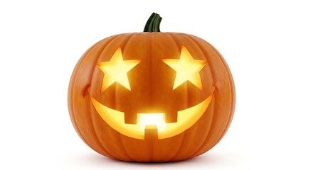 Fototapeta premium Cute purple monster with big eyes and horns playfully peeking from a bubbling black cauldron with glowing green liquid. Whimsical fantasy creature