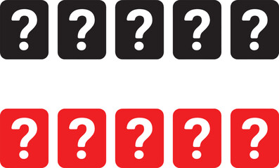 question mark, query, unknown, confusion, information, help, symbol, icon, black, red, white, square, graphic, design, element, thinking, doubt, inquiry, problem, solution, search, FAQ, support, data,