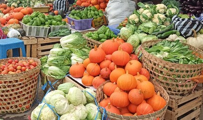 A colorful assortment of vegetables.