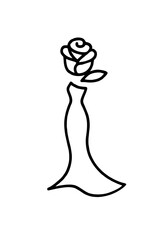 silhouette of a woman in a dress