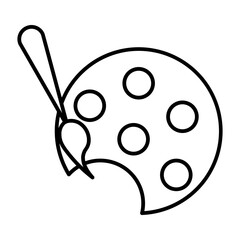 color palette line icon