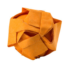 Origami Sun Geometric Paper Art Creation Isolated on White, Perfect for Creative Designs