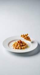 Delicious Spiced Chickpeas on a Plate.