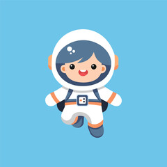 Female Astronaut Character Vector