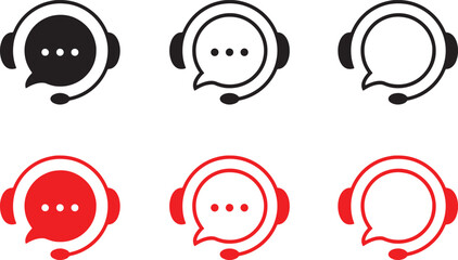 design, icons, illustration, speech, vector, bubble, headset, headphones, microphone, speech bubble, chat, communication, support, customer service, call center, dialogue, message, conversation, icon,