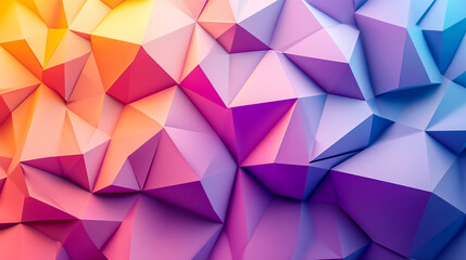 Colorful Abstract Low Poly Geometric Shapes Background