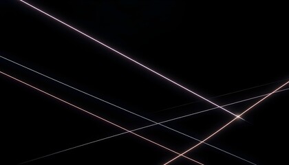 Abstract image featuring intersecting and overlapping luminous lines against a dark, contrasting background.