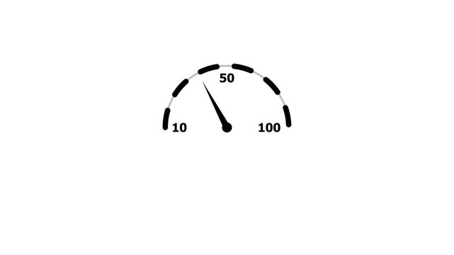 Car digital speedometer animation. Abstract motorcycle speedometer display or automobile odometer neon bright black color animation 4k video.